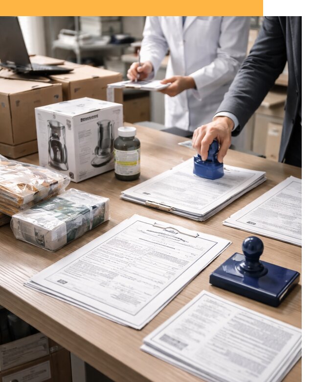 Сертификация импортных товаров от 12378 с таможенным сопровождением